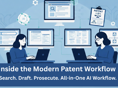 IP Author AI patent drafting workflow dashboard