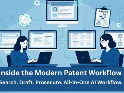 IP Author AI patent drafting workflow dashboard